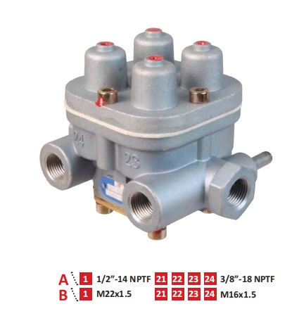 FOUR CIRCUIT PROTECTION VALVE